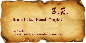 Baszista Reményke névjegykártya